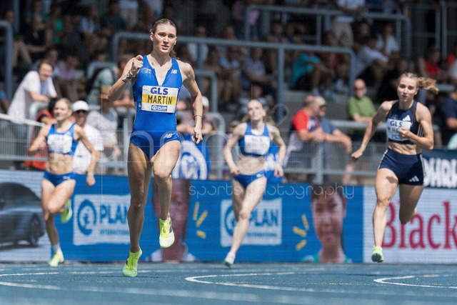 Deutsche Leichtathletik-Meisterschaften; Bochum-Wattenscheid, 25.07.2026 | Johanna Martin (1. LAV Rostock), 400m; Deutsche Leichtathletik-Meisterschaften am 25.07.2026 im Lorheide-Stadion, Bochum-Wattenscheid (Nordrhein-Westfalen).