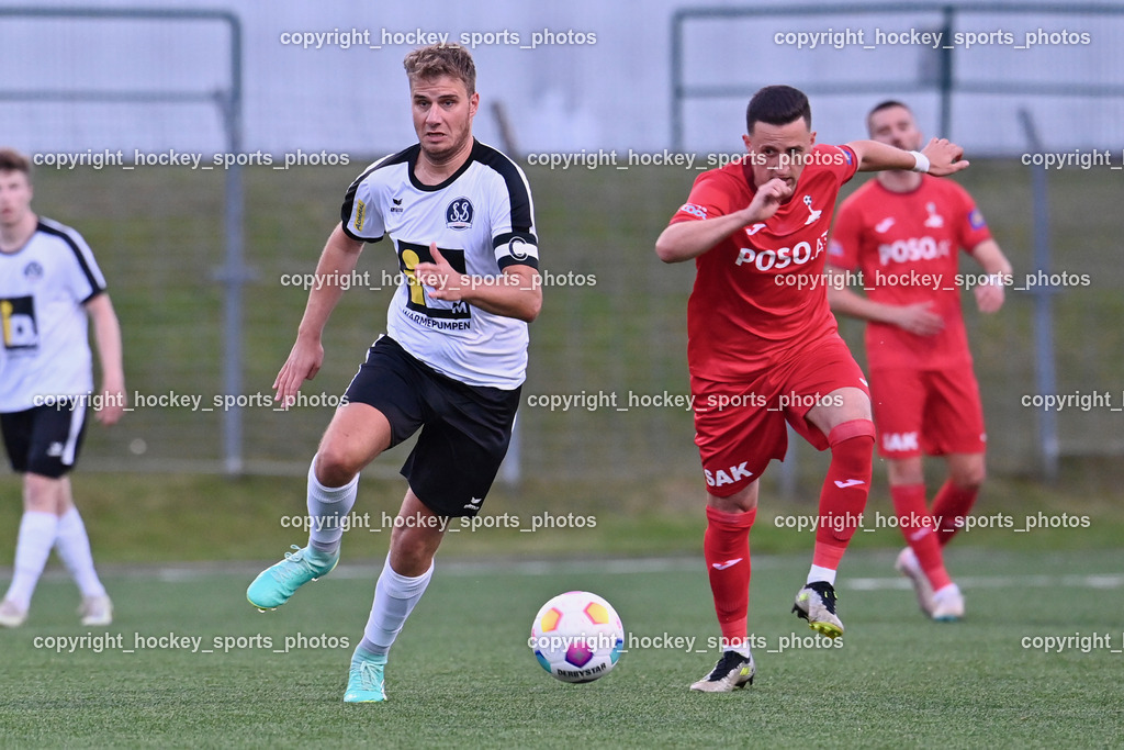 SV Spittal vs. SAK | #4 Thomas Walker SV Spittal, #11 Enes Brdjanovic SAK, SV Spittal vs. SAK, SV Spittal vs. SAK am 24.05.2024 in Spittal an der Drau (Goldeck Stadion), Austria, (Photo by Bernd Stefan)