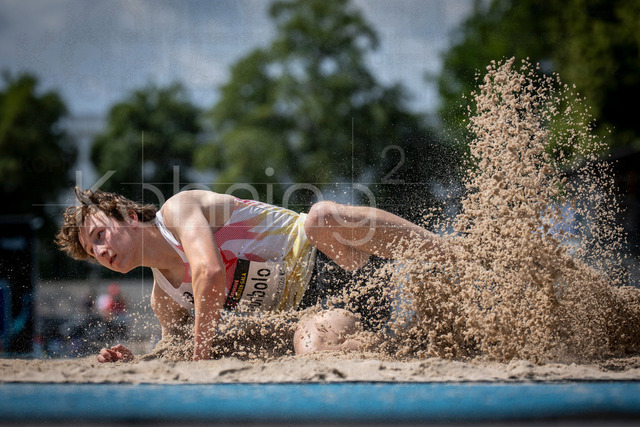 Juniorengala 2026; Mannheim, 14.06.2026 | MANNHEIM, GERMANY - JUNE 14, 2026 : Mathieu Dorbolo (BEL/Belgium) competing in the men’s U20 long jump during the Juniorengala 2026 at Michael-Hoffmann-Stadion on June 14, 2026 in Mannheim, Germany.