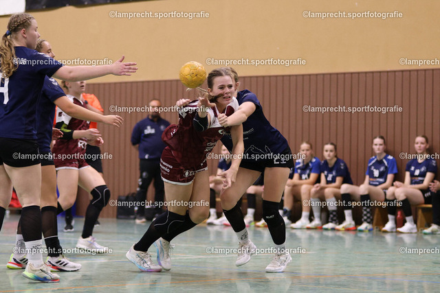 Handball I Juniorinnen I Saison 2026-2027 I Oberliga Schleswig-Holstein I 3. Spieltag I HSG Kalkberg 06 - TSV Bargteheide 068 | v.l. Lotta Sophie Jargstorf (81, TSV Bargteheide), Frida Kaack (2, HSG Kalkberg 06) - Realisiert mit Pictrs.com