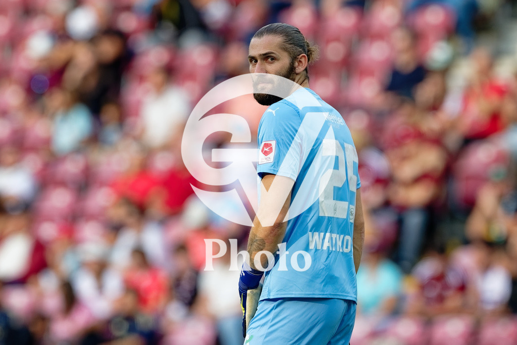 Brack Super League - Servette FC v FC Saint-Gall | Lukas Watkowiak (25 FC Saint-Gall) portrait (headshot/close up) during the Brack Super League match between Servette FC and FC Saint-Gall at Stade de Geneve in Geneva, Switzerland