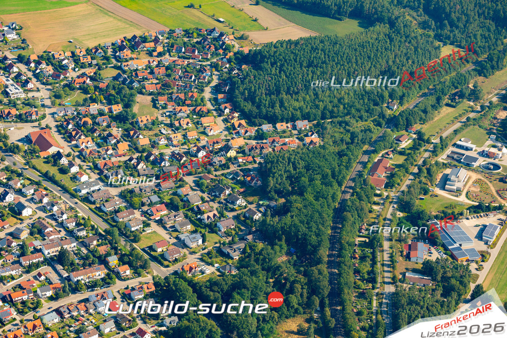 Das Luftbild zeigt : Petersgmünd Georgensgmünd - Die Luftaufnahme wurde 2024 vom UL-Flugzeug aus erstellt ( keine Drohne ) - Hochauflösende Luftaufnahme - Für grossformatige Ausdrucke geeignet. Die Geschenkidee !Mit Lizenz und Bildrechte bestellbar