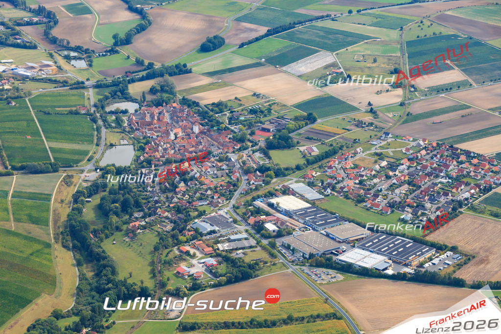 Luftbild von  Prichsenstadt - Luftaufnahme wurde 2012 von https://frankenair.de mittels Flugzeug (keine Drohne) erstellt - die Geschenkidee