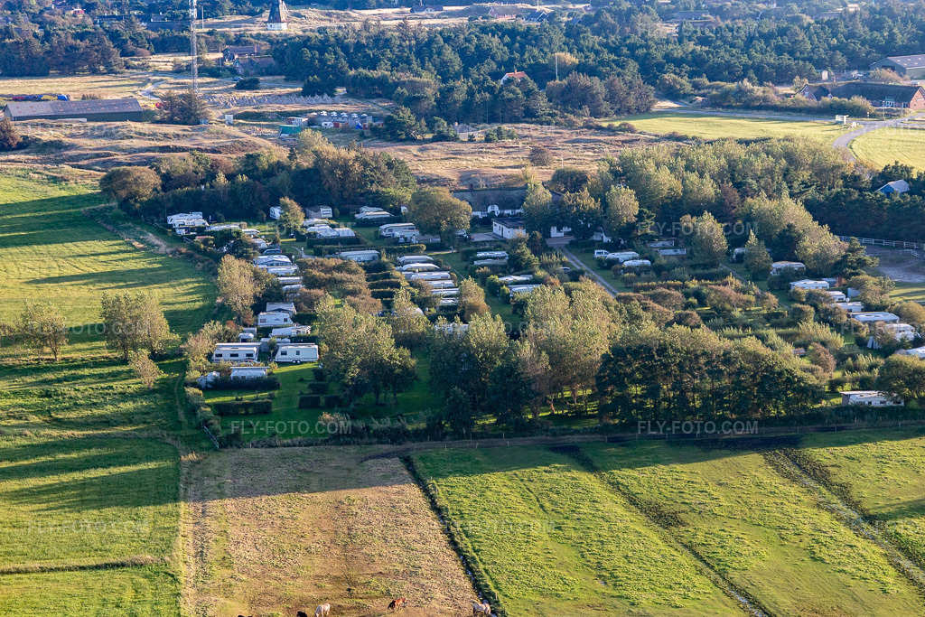 Aerial view: Ny Camping, Sønderho in Fanø in the state South Denmark, Denmark.Photo: IMG_118883.jpg taken on 09/21/2019 by Werner Riehm/FLY-FOTO.comResolution of the original: 4926 x 3284 px