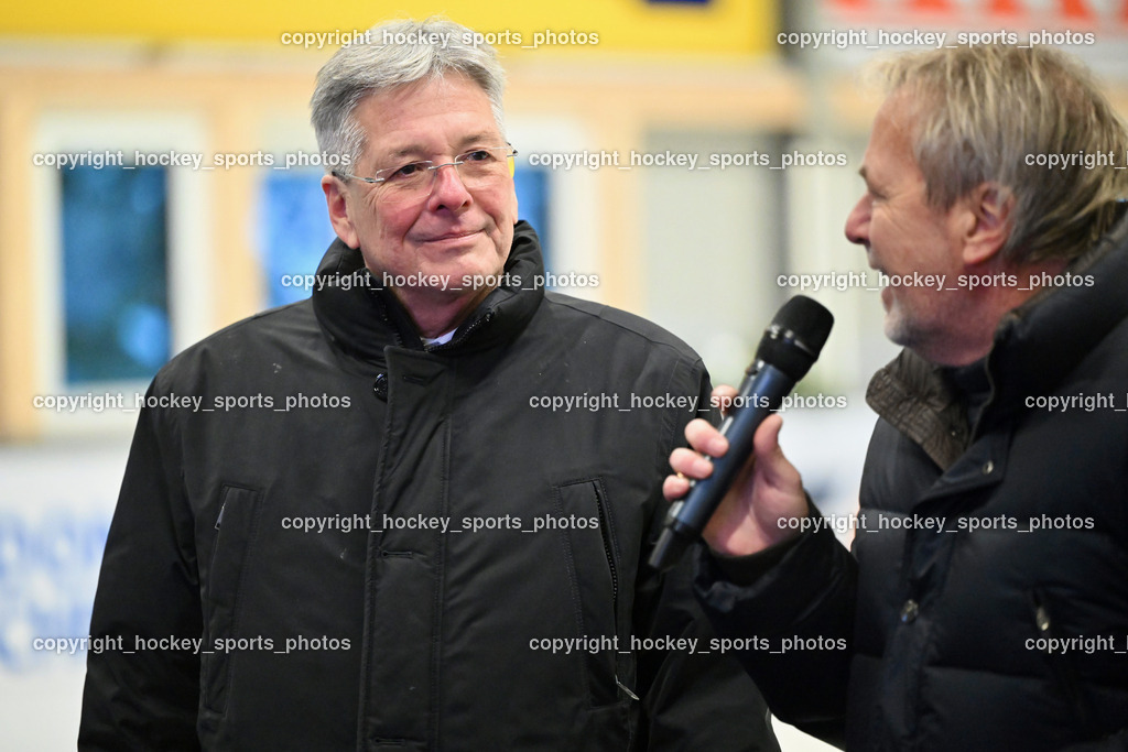 Eishallen Eröffnung Eberstein | Landeshauptmann Kärnten Peter Kaiser, Sport Presse Klub Kärnten Marijan VELIK, Eishallen Eröffnung Eberstein, Eishallen Eröffnung Eberstein am 07.12.2024 in Eberstein (Halle Eberstein), Austria, (Photo by Bernd Stefan)