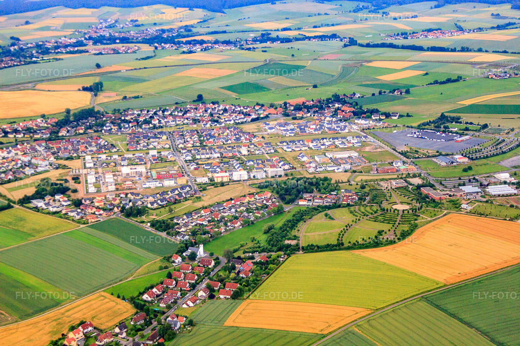 Luftbild: Ortsteil GALERIE und Messgelände von Norden in Fulda im Bundesland Hessen in Deutschland.Foto: IMG_68462.jpg vom 21.06.2014 durch Werner Riehm/FLY-FOTO.deAuflösung des Originals: 4752 x 3168 px