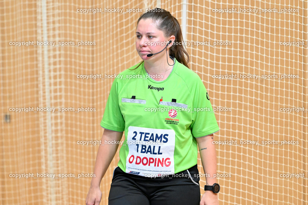 SC Ferlach vs. Bregenz Handball | Spittaler Sara Referee, SC Ferlach vs. Bregenz Handball, SC Ferlach vs. Bregenz Handball am 28.09.2024 in Ferlach (Ballspielhalle Ferlach), Austria, (Photo by Bernd Stefan)
