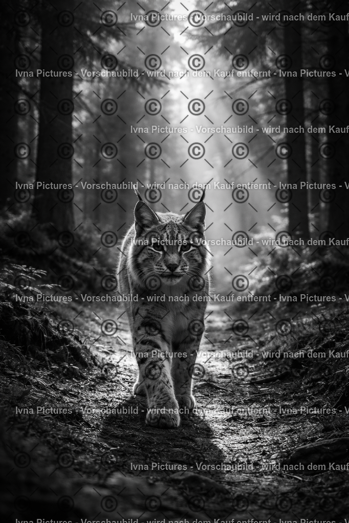 Eurasischer Luchs im Nebelwald | Ivna Pictures - Realisiert mit Pictrs.com
