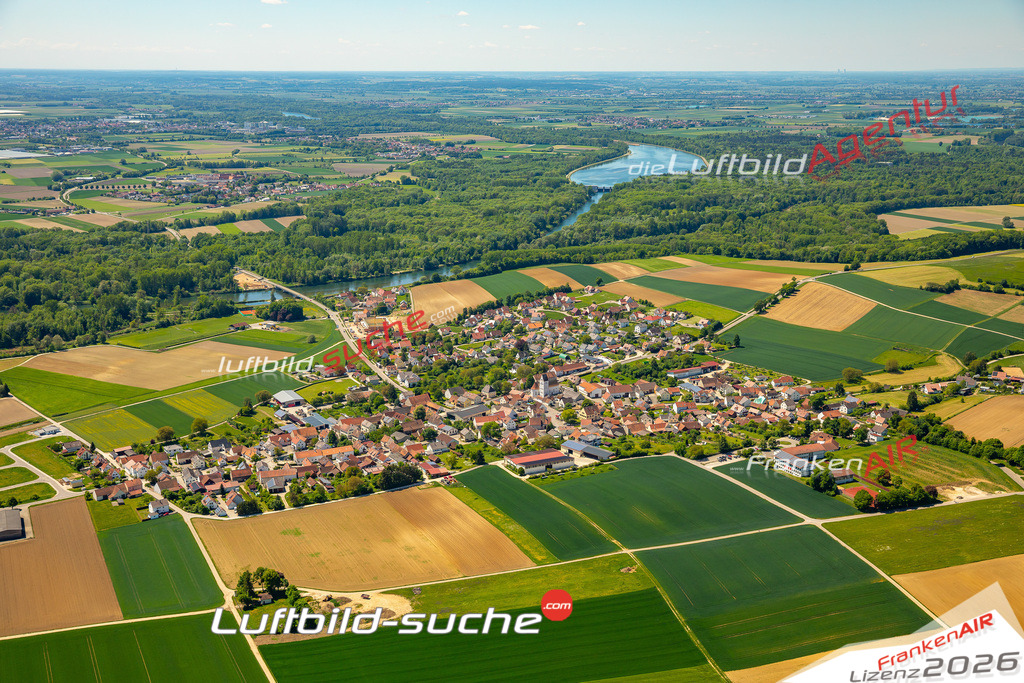 Geschenkidee Bruck bei Marxheim -Die Luftbildaufnahme wurde 2025 vom UL-Flugzeug heraus erstellt ( keine Drohne ) - Hochauflösende Luftaufnahme -Nicht vergleichbar mit Google Maps oder Satelittenbilder- Die Geschenkidee !Mit Lizenz und Bildrechte bestellbar
