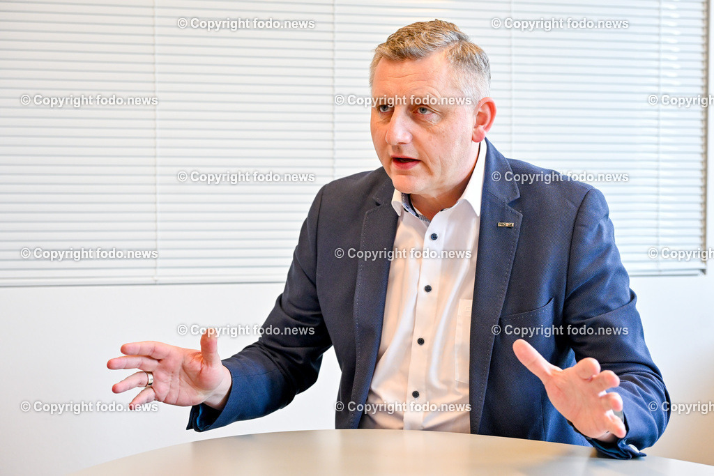 Reinhold Binder (Bundesvorsitzender der Produktionsgewerkschaft PRO-GE)_ 08.03.2024-4 | 08.03.2024, Linz, AUT, Linz, im Bild Reinhold Binder (Bundesvorsitzender der Produktionsgewerkschaft PRO-GE)