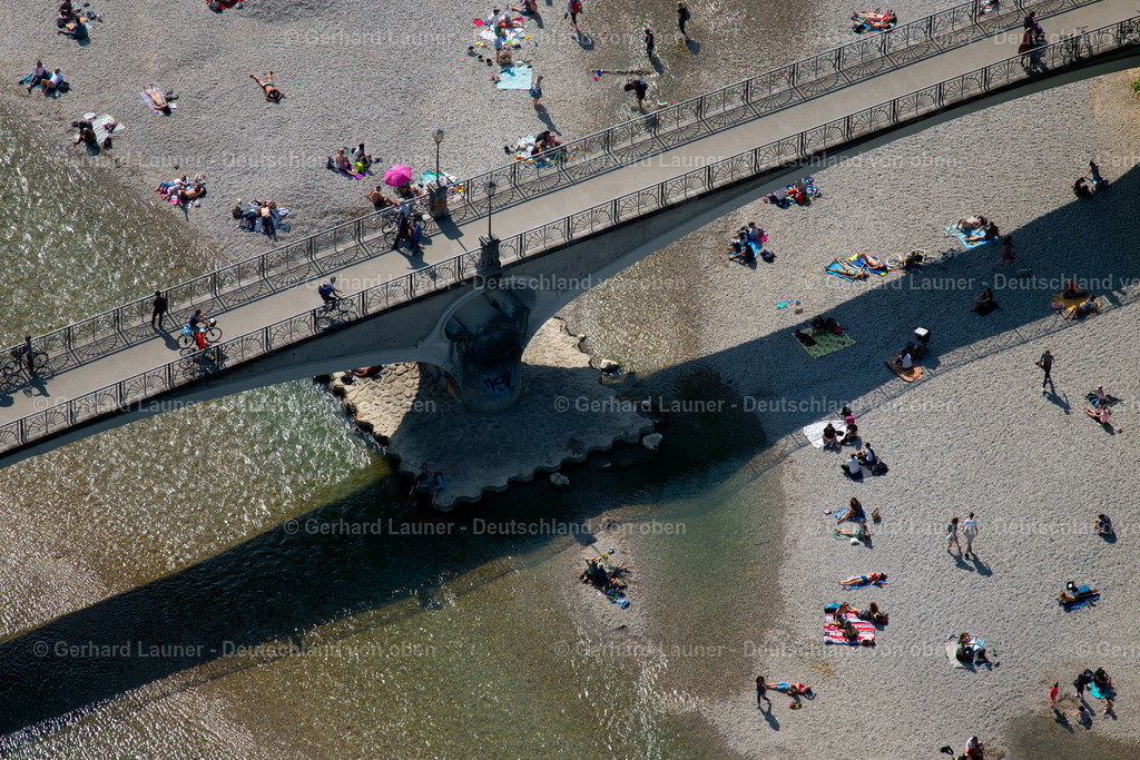 4025016 | Kabelsteg über die Isar, München im Bundesland Bayern