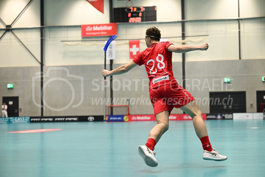 Switzerland B U19 vs Finland U19 - 2. February 2024 | Switzerland B U19 vs Finland U19
U19 Men International Matches in Switzerland
GoEasy Arena, Siggenthal Station
Switzerland defender #28 Maёl Marthaler.
Credit: Markus Aeschimann | <a href="https://www.markus-aeschimann.ch">Sportfotografie Markus Aeschimann</a> | <a href="https://www.instagram.com/sportfotografie.aeschimann">@sportfotografie.aeschimann</a> - Realisiert mit Pictrs.com