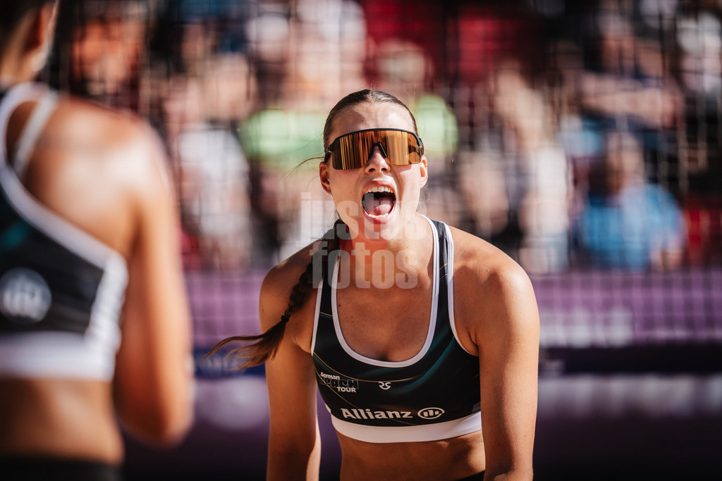 Beachvolleyball | Frauen | Allianz German Beach Tour 2025 | Tourstop Düsseldorf | 16.05.2025 | Elea Beutel jubelt