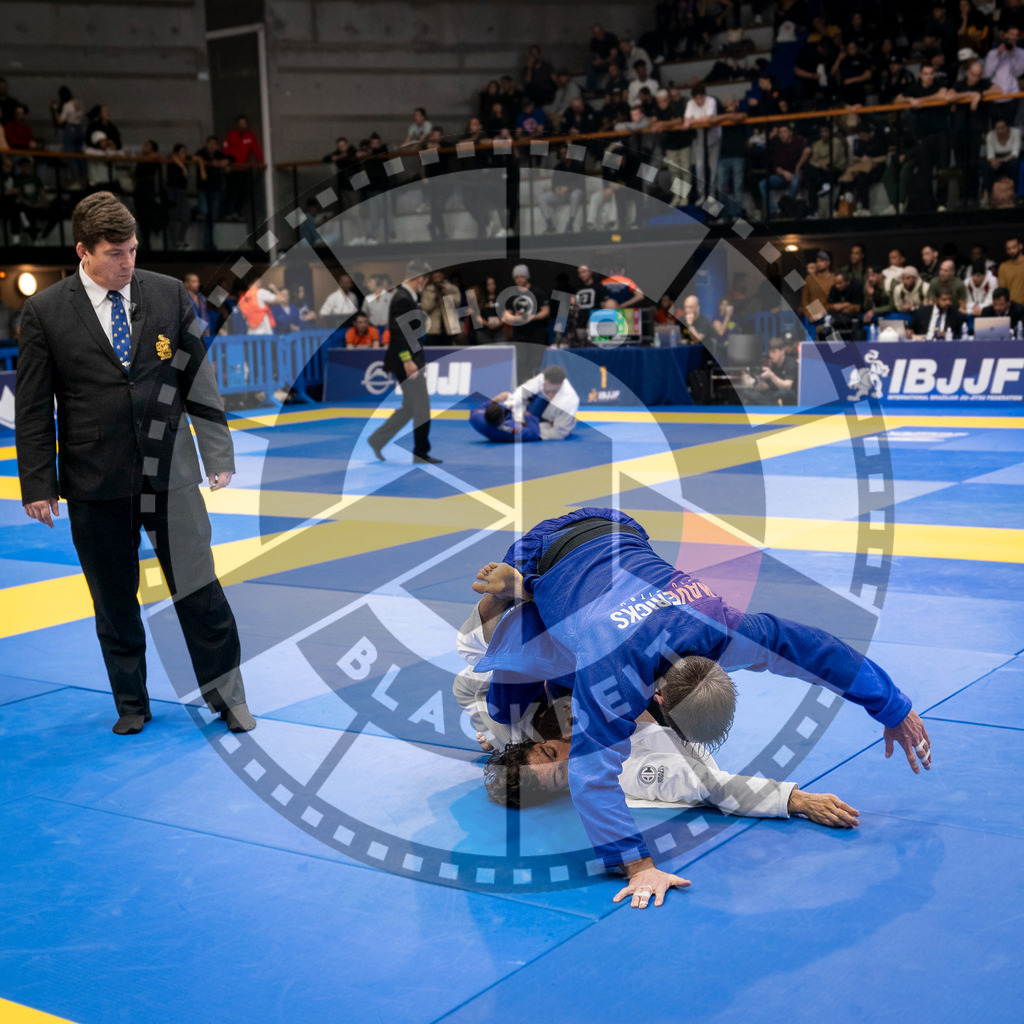 20240126PBB1321 | Fighters compete during the Brazilian Jiu-Jitsu European Championship of the IBJJF in Paris, France, on January 26, 2024.