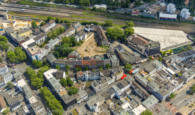 Bochum220503832 | Luftbild, Baustelle Quartierprojekt Neustraße Kreuzstraße, Gleisdreieck, Bochum, Ruhrgebiet, Nordrhein-Westfalen, Deutschland
