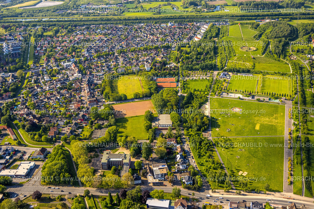 Hamm230506643 | Luftbild, Glückaufstadion und Tennisplätze, geplante Bebauung, Lippepark, Stadtbezirk Herringen, Hamm, Ruhrgebiet, Nordrhein-Westfalen, Deutschland