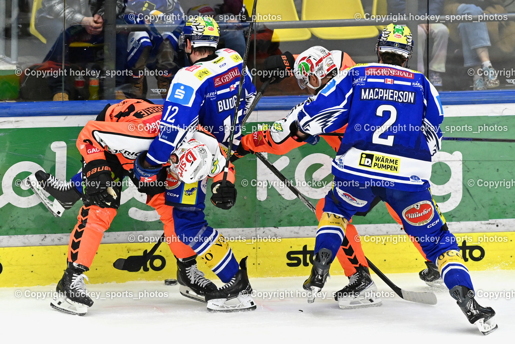 EC IDM WÄRMEPUMPEN VSV vs. MOSER MEDICAL GRAZ99ERS | #12 Brett Budgell EC VSV, #2 Dylan MacPherson EC VSV, EC IDM WÄRMEPUMPEN VSV vs. MOSER MEDICAL GRAZ99ERS, EC IDM WÄRMEPUMPEN VSV vs. MOSER MEDICAL GRAZ99ERS am 12.03.2026 in Villach (Stadthalle Villach), Austria, (Photo by Bernd Stefan)