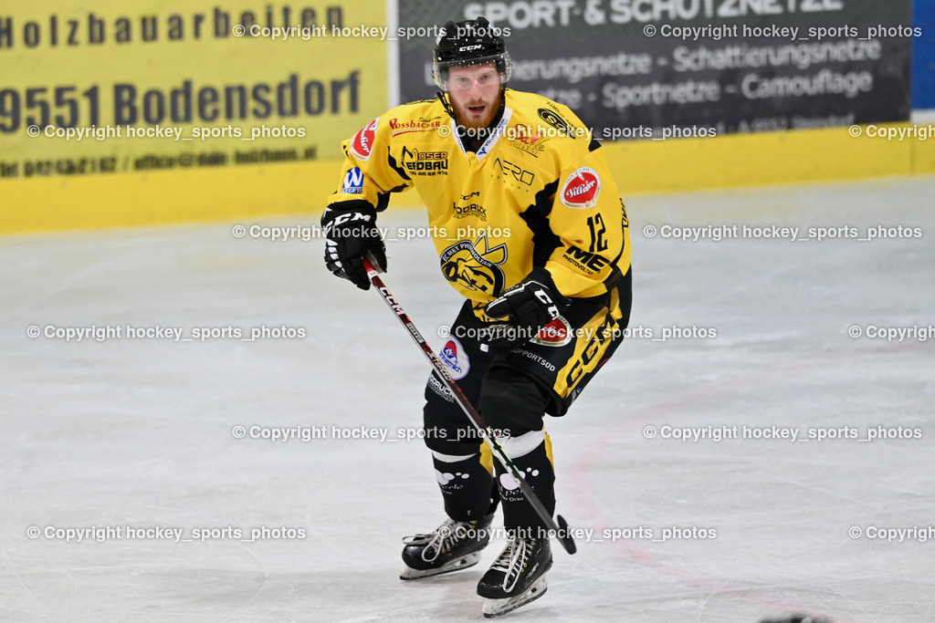 ESC Steindorf vs. MET PHOTOVOLTAIK HORNETS SPITTAL | #12 Glavic Gasper EC Hornets Spittal, ESC Steindorf vs. MET PHOTOVOLTAIK HORNETS SPITTAL, ESC Steindorf vs. MET PHOTOVOLTAIK HORNETS SPITTAL am 26.10.2024 in Steindorf (Ossiachersee Halle), Austria, (Photo by Bernd Stefan)