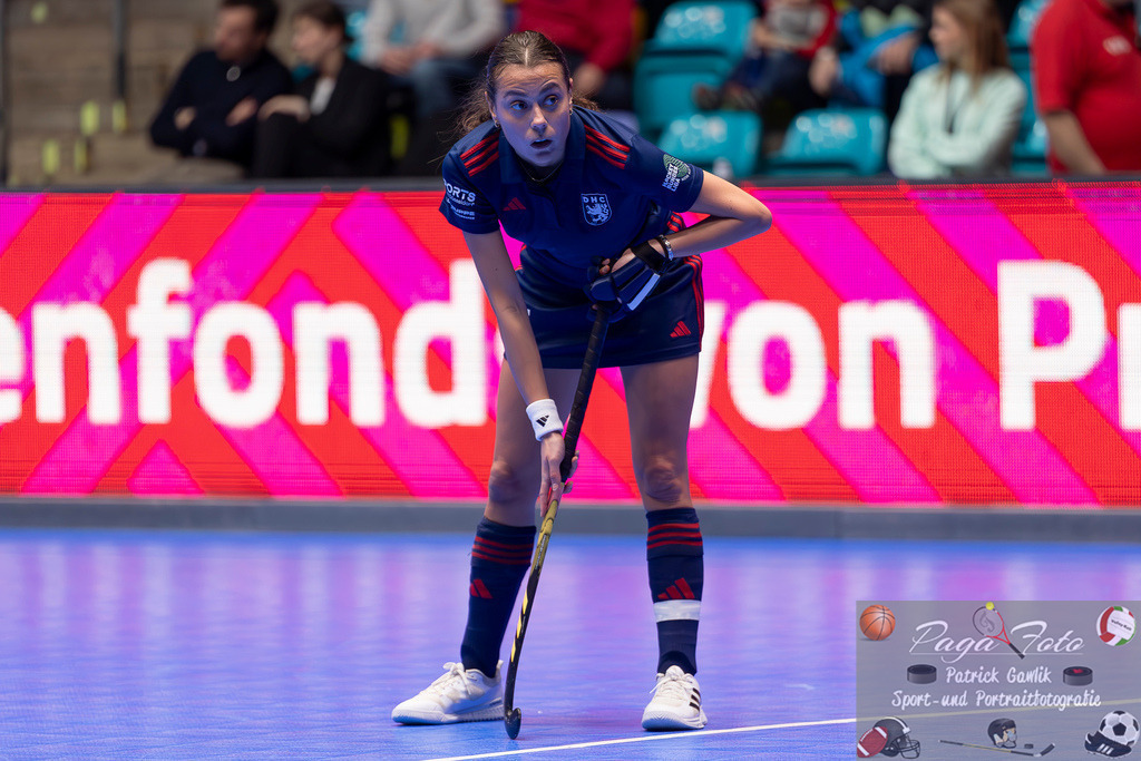 Volvo E.R.B. Final 4 Halbfinale Frauen: Mannheimer HC - Düsseldorfer HC, 25.01.2025 | Selin Oruz (Düsseldorfer HC #14), Freisteller, Portrait, Porträt, Mannheimer HC - Düsseldorfer HC, Frankfurt, Süwag Arena, 25.1.2025 - Realisiert mit Pictrs.com