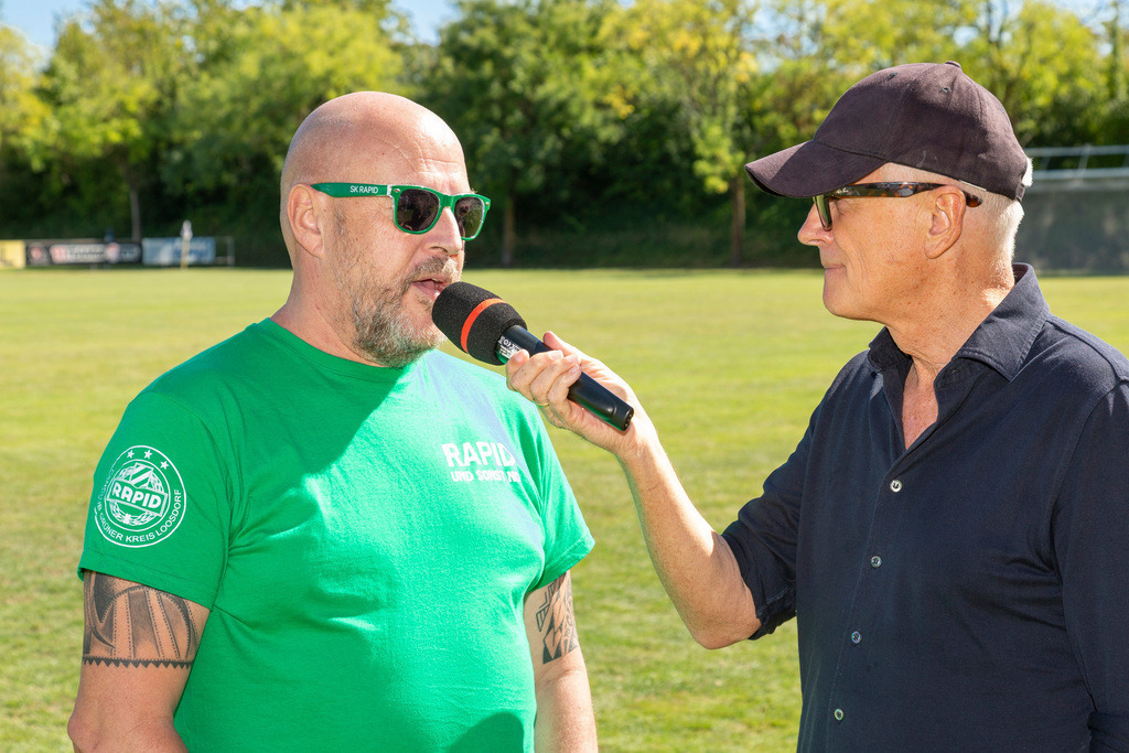 Spiel-0019_Legenden ASK-RAPID | Fotodoku 80 Jahre ASK-Loosdorf: Legendenmatch ASK-Loosdorf - Rapid WIENSponsoren, Mannschaften, Begrüßung, Interviews, das Spiel, Besucher, Fans, Stimmung.