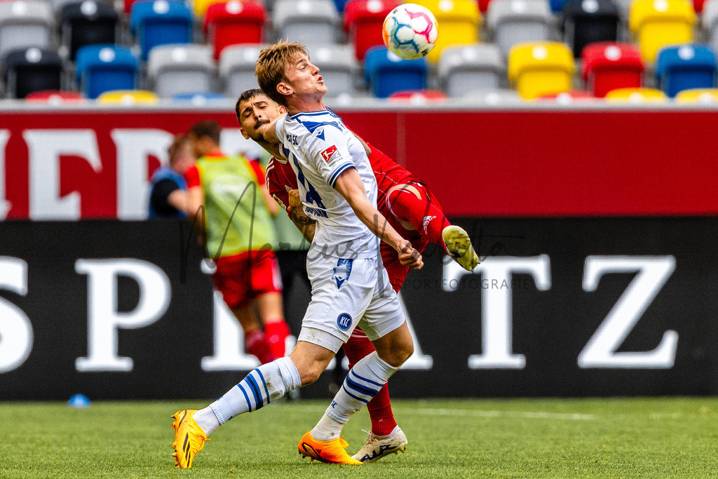 Fortuna Düsseldorf vs. Karlsruher SC | Düsseldorf, 30.04.2023: 2. Bundesliga, 30. Spieltag, Fortuna Düsseldorf gegen Karlsruher SC in der Merkur Arena in Düsseldorf. Foto: sportfotografie.ms | Markus Paletta - Realisiert mit Pictrs.com