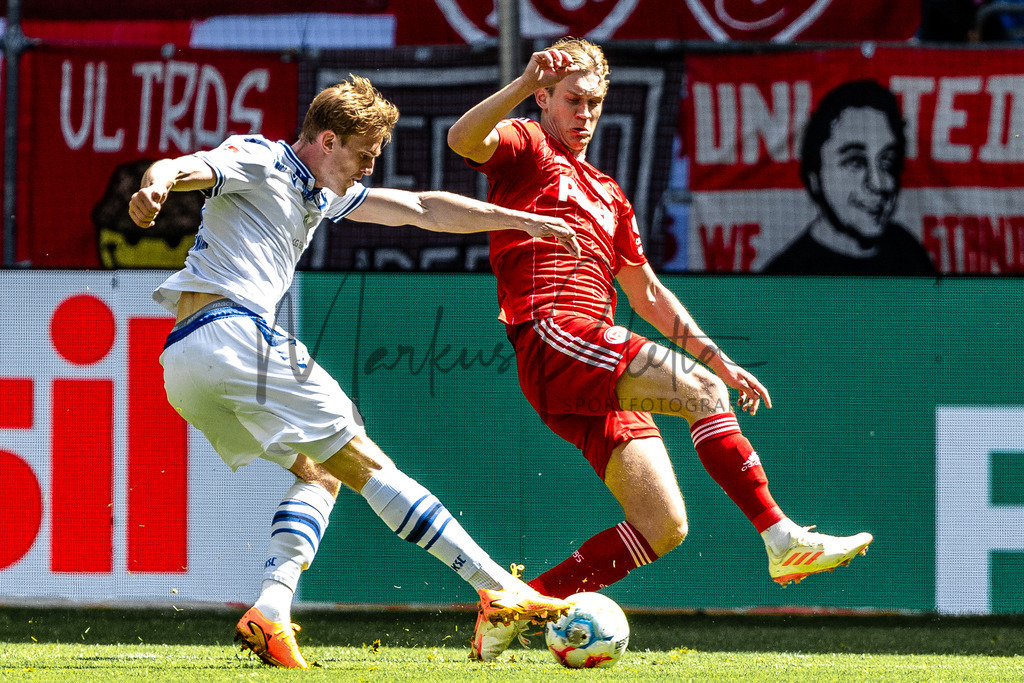 Fortuna Düsseldorf vs. Karlsruher SC | Düsseldorf, 30.04.2023: 2. Bundesliga, 30. Spieltag, Fortuna Düsseldorf gegen Karlsruher SC in der Merkur Arena in Düsseldorf. Foto: sportfotografie.ms | Markus Paletta - Realisiert mit Pictrs.com