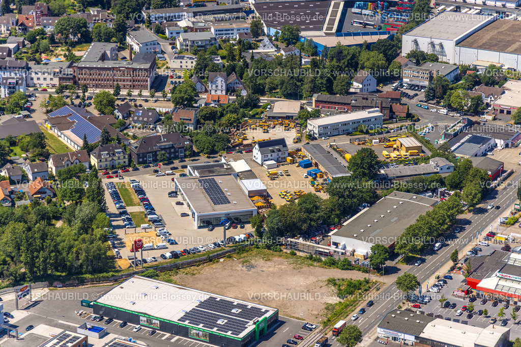 Muelheim230704226 | Luftbild, Gewerbegebiet zwischen Hofackerstraße, Hansastraße und Weseler Straße, Speldorf, Mülheim an der Ruhr, Ruhrgebiet, Nordrhein-Westfalen, Deutschland