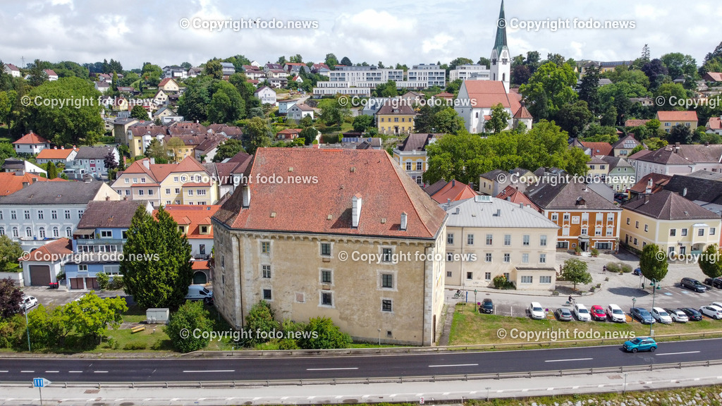 Mauthausen_ Schloss Pragstein_ 25.07.2023-28 | 25.07.2023, Mauthausen, AUT, Schloss Pragstein, im Bild Schloss Pragstein, Drohne