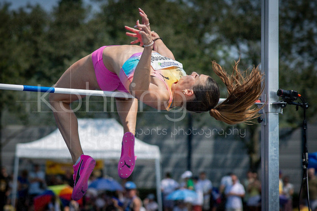 Multisport Event; Ratingen, 27.06.2026 | RATINGEN, GERMANY - JUNE 27, 2026 : Sandrina Sprengel (GER / Germany) competing in the heptathlon’s high jump during the Multisport Event at Stadion Ratingen on June 27, 2026 in Ratingen, Germany.