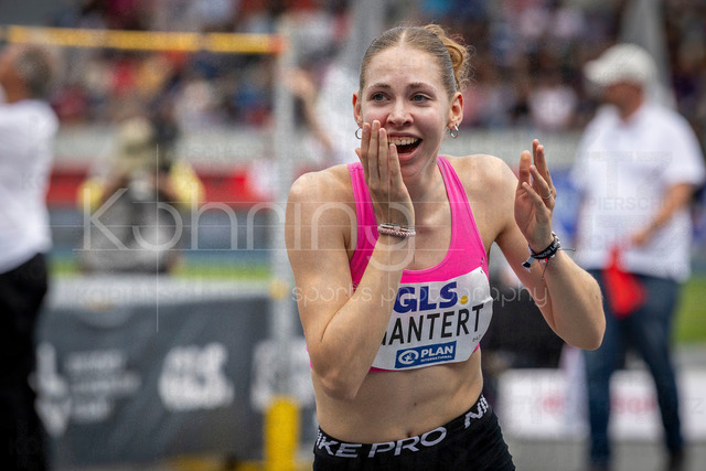 Deutsche Leichtathletik-Meisterschaften; Bochum-Wattenscheid, 26.07.2026 | Deutsche Meisterin im Hochsprung Dorothea Gantert (SpVg Laatzen) ; Deutsche Leichtathletik-Meisterschaften am 26.07.2026 im Lorheide-Stadion, Bochum-Wattenscheid (Nordrhein-Westfalen).