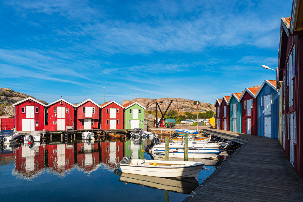 Hafen mit Boote im Ort Smögen in Schweden | Hafen mit Boote im Ort Smögen in Schweden.