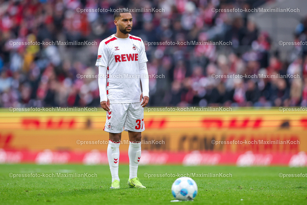 Koe09112402206 | 09.11.2024, 1. FC Köln - SpVgg Greuther Fürth, 2. Fußball Bundesliga, RheinEnergieSTADION, Saison 2024 2025: Linton Maina (1.FC Köln #37)DFB regulations prohibit any use of photographs as image sequences and or quasi-video.