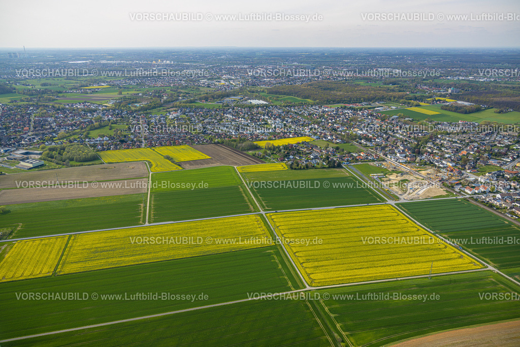Hamm230405026 | Luftbild, Wiesen und Felder, Ortsansicht, Stadtbezirk Rhynern, Hamm, Ruhrgebiet, Nordrhein-Westfalen, Deutschland