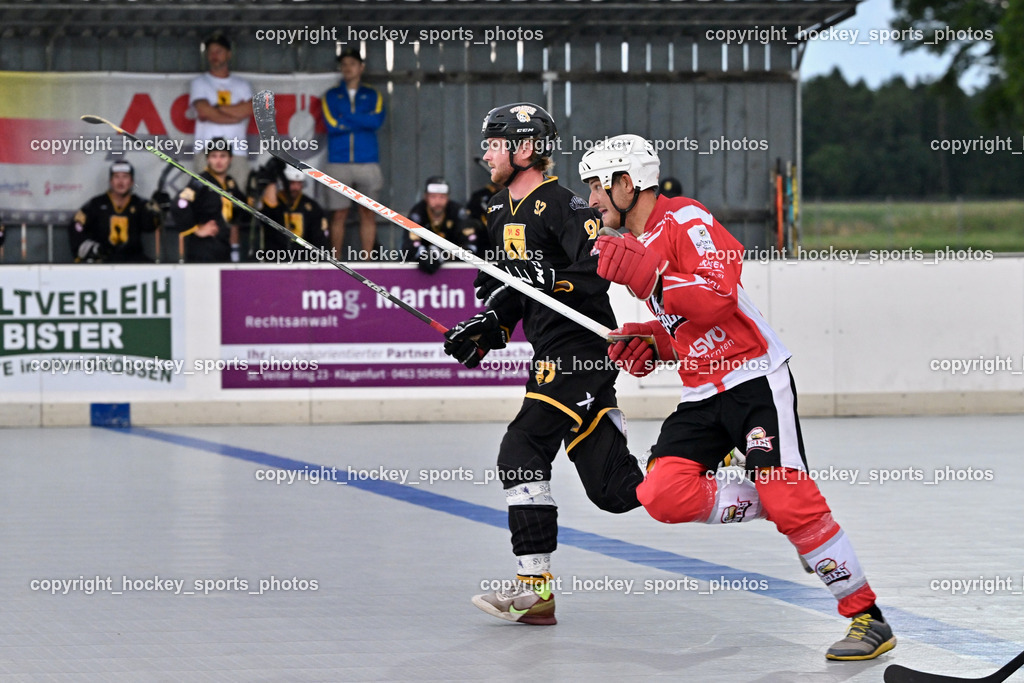 HSC Eagles Poggersdorf vs. VAS Ballhockey Villach | #97 Pirsch Christoph, #42 Hinteregger Daniel, HSC Eagles Poggersdorf vs. VAS Ballhockey Villach, HSC Eagles Poggersdorf vs. VAS Ballhockey Villach am 15.07.2025 in Poggersdorf (Sportzentrum Poggersdorf), Austria, (Photo by Bernd Stefan)