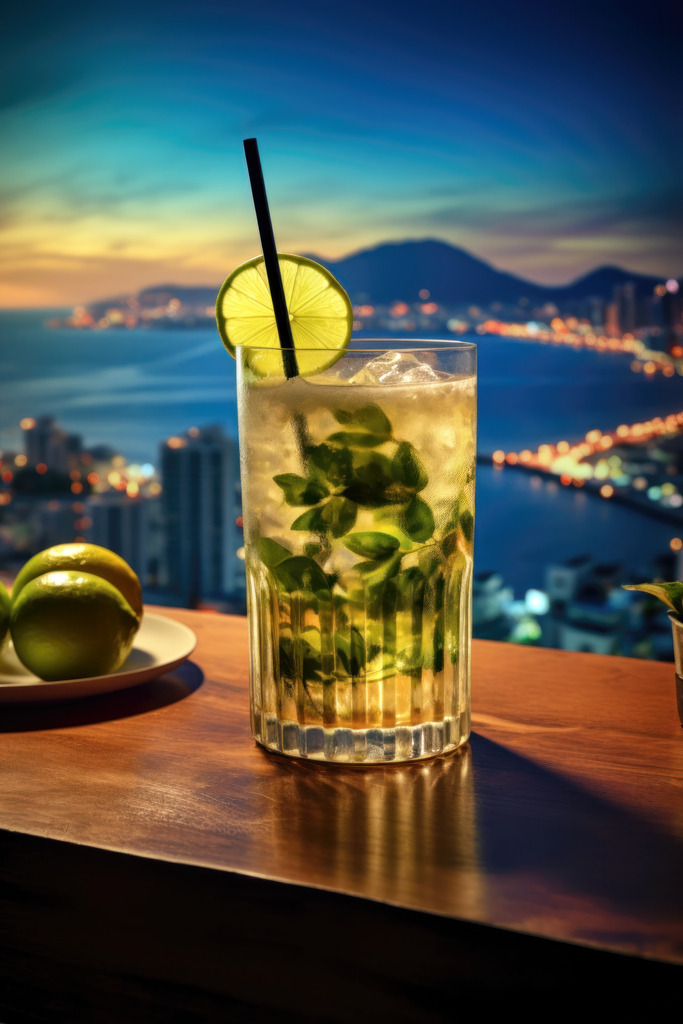 2308019 - Caipirinha in Rio | Bestellen Sie dieses digitale Motiv eines Caipirinha als hochwertigen Kunstdruck auf Leinwand, Acrylglas, Alu-Dibond oder als Poster.
