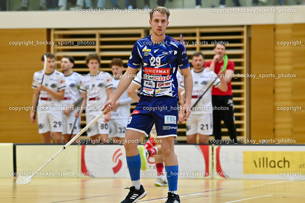 VSV Unihockey vs. KAC Floorball | #29 Anze Brajic VSV Unihockey, VSV Unihockey vs. KAC Floorball, VSV Unihockey vs. KAC Floorball am 28.03.2026 in Villach (Ballspielhalle St. Martin), Austria, (Photo by Bernd Stefan)