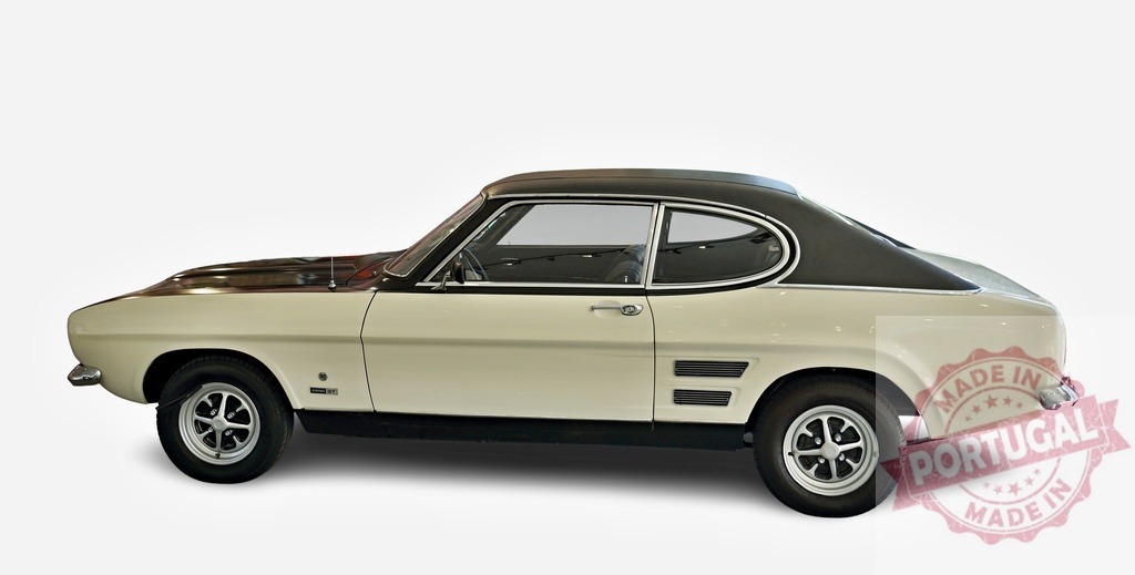 Ford Capri classic 1970s sports coupe car | Ford Capri classic 1970s sports coupe isolated on white background - Realisiert mit Pictrs.com