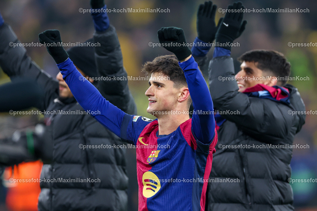 UCL11122402202 | 11.12.2024, UEFA Champions League, Borussia Dortmund - FC Barcelona, 8. Spieltag, Signal Iduna Park, Saison 2024 2025: Pau Víctor (Barca #18)
