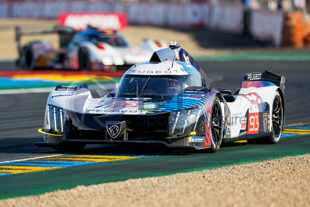 Trainproduction-20230607-1054 | LE MANS,FRANCE,07.Jun.23 - MOTORSPORTS - WEC, FIA World Endurance Championships, 24 Hours of Le Mans, Circuit de la Sarthe, qualifying. Image shows Paul Di Resta (GBR), Mikkel Jense (DEN) and Jean-Eric Vergne (FRA/ Peugeot Totalenergies). Photo: Trainproduction / Matthias Trinkl