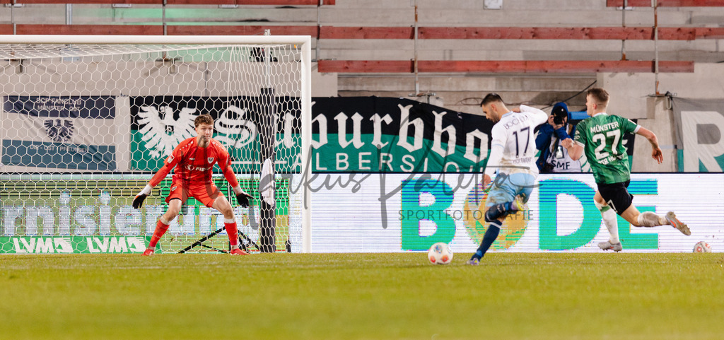 2. Bundesliga, Saison 2025/26, 21. Spieltag: SC Preußen Münster - VfL Bochum | Münster, 06.02.2026: 2. Bundesliga, 21. Spieltag, SC Preußen Münster gegen VfL Bochum im LVM-Preußenstadion in Münster. Foto: sportfotografie.ms | Markus Paletta - Realisiert mit Pictrs.com