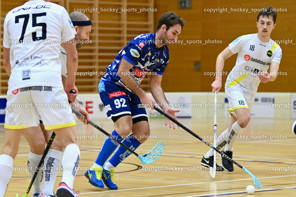 VSV Unihockey vs. IC Graz 17.12.2022 | #92 Ingolf Gunnar Natmessnig, #18 Leon Leitgeb