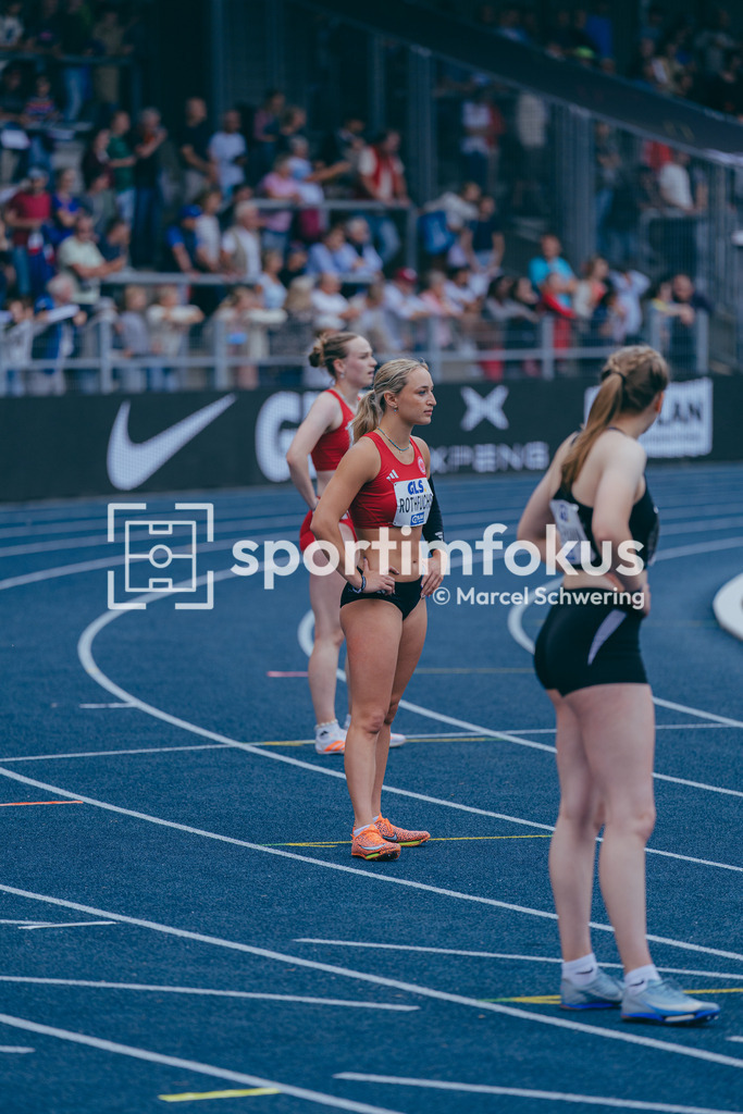 Deutsche Meisterschaften der Frauen und Männer 2026 | Emely Rothfuchs, Eintracht Frankfurt e.V., 4x100-Meter-Staffel, Deutsche Meisterschaften der Frauen und Männer 2026, Lohrheidestadion Bochum-Wattenscheid, 26.07.2026. Foto: Marcel Schwering / sportimfokus - Realisiert mit Pictrs.com
