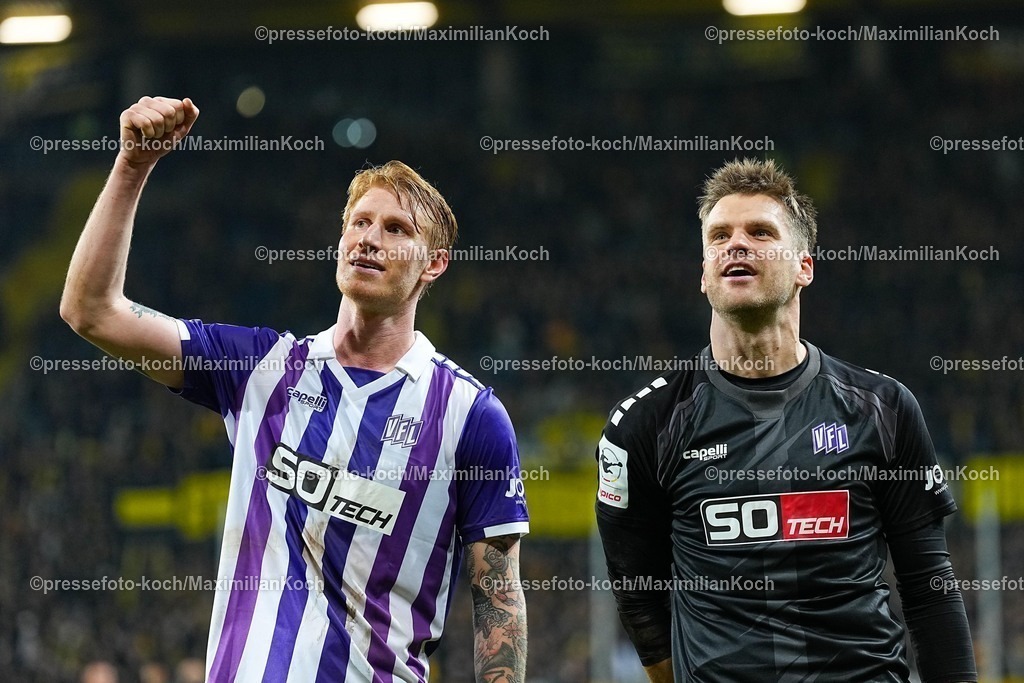 xYDRx17012601072 | 17.01.2026, xydrx, Fußball, 3.Liga, TSV Alemannia Aachen - VfL Osnabrück, Saison 2025 2026, Tivoli: Bjarke Jacobsen (VfL Osnabrück #15) und Lukas Jonsson (VfL Osnabrück #21) bejubeln den 3:0 Sieg        DFB regulations prohibit any use of photographs as image sequences and or quasi-video. Photo: xYannisxDreimannxPressefotoKochx