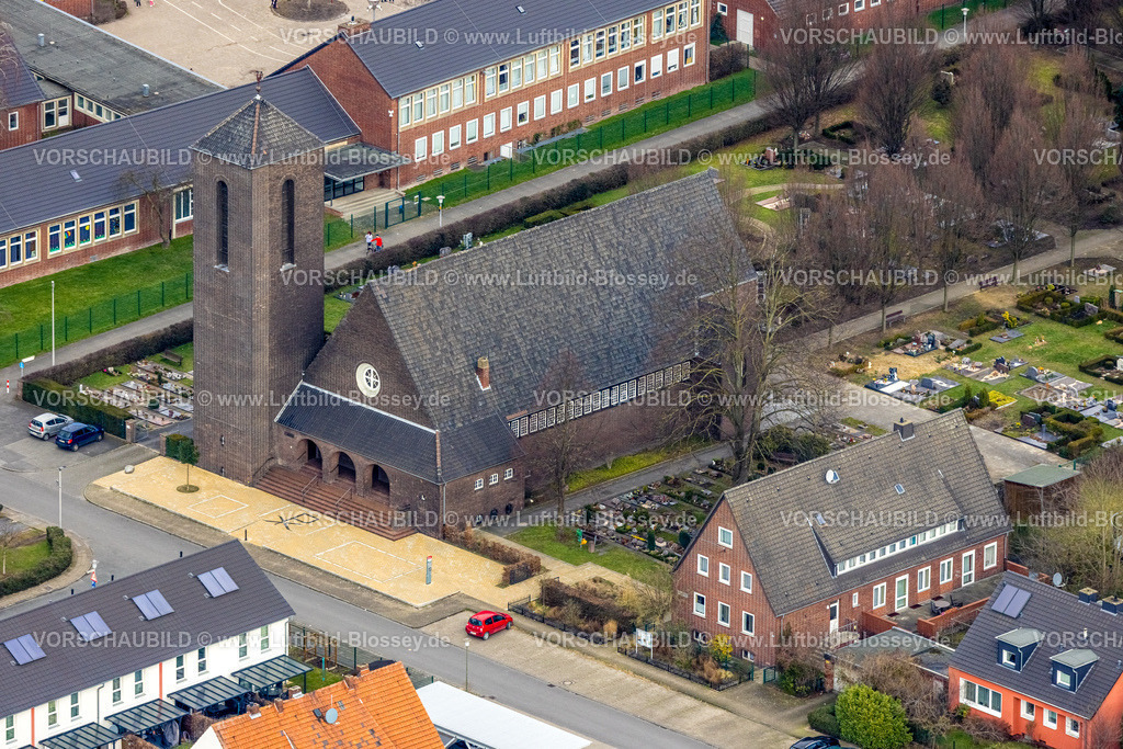 Hamm230215117 | Luftbild, Evang. Johannesschule, Bockum-Hövel, Hamm, Ruhrgebiet, Nordrhein-Westfalen, Deutschland