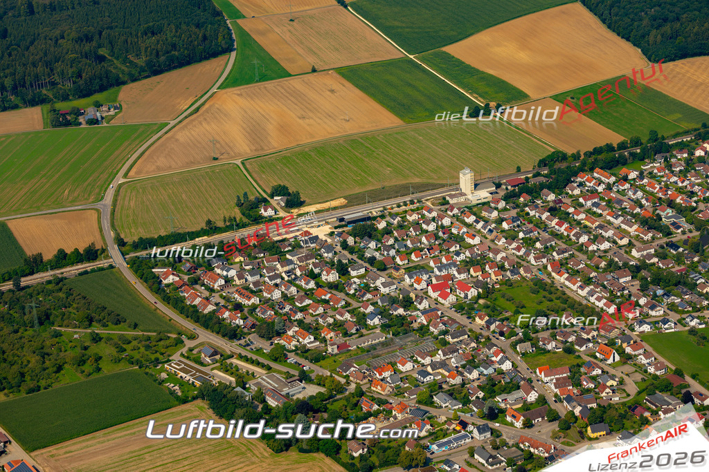 Das Luftbild zeigt :  Beimerstetten - Die Luftaufnahme wurde 2024 vom UL-Flugzeug aus erstellt ( keine Drohne ) - Hochauflösende Luftaufnahme - Für grossformatige Ausdrucke geeignet. Die Geschenkidee !Mit Lizenz und Bildrechte bestellbar