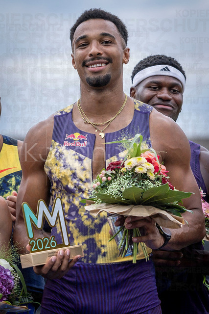 Multisport Event; Ratingen, 28.06.2026 | RATINGEN, GERMANY - JUNE 28, 2026 : Leo Neugebauer (GER / Germany) at the medal ceremony during the Multisport Event at Stadion Ratingen on June 28, 2026 in Ratingen, Germany.