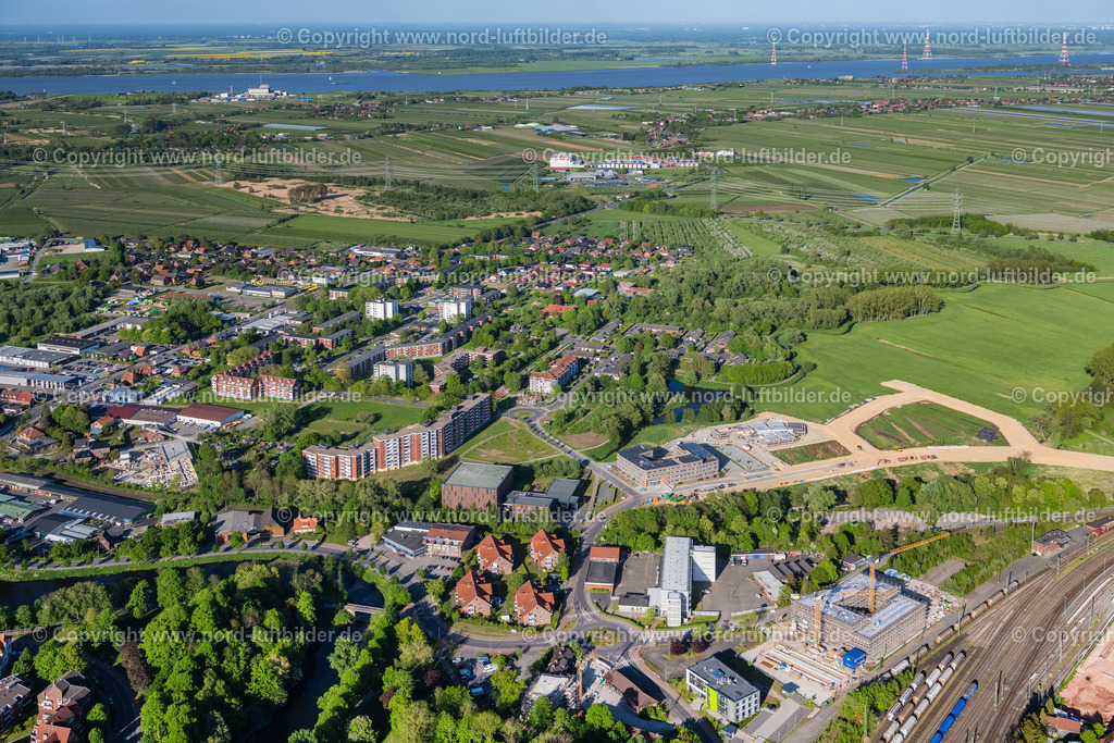 Stade_Altländer_Viertel_ELS_2316140522 | STADE 14.05.2022 Siedlungsgebiet und Infrastruktur " Altländer Viertel " an der Jorker Straße in Stade im Bundesland Niedersachsen, Deutschland. // The district " Altlaender Viertel " on street Jorker Strasse in Stade in the state Lower Saxony, Germany. Foto: Martin Elsen