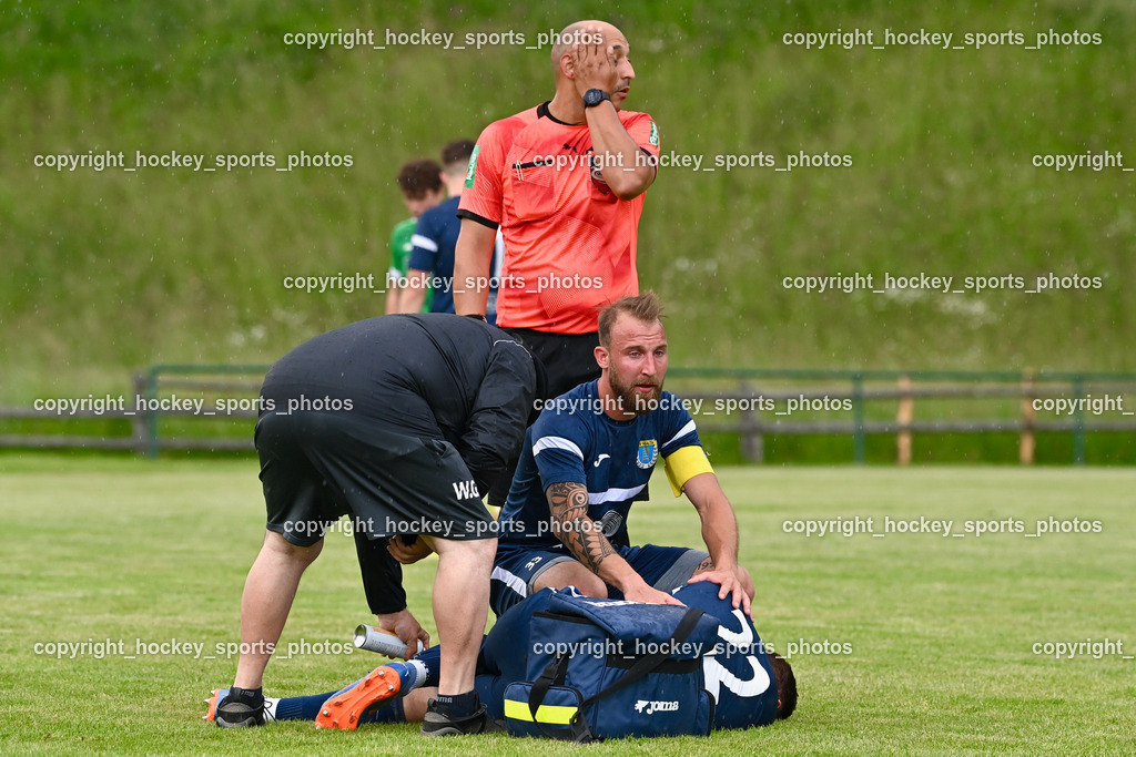 SV Malta vs. SV Rapid Feffernitz 3.6.2023 | Zeugwart SV Malta Wolfgang Gfrerer, #22 Patrick Christian Jury, #33 Marcel Glanzer, Avdic Edin Referee