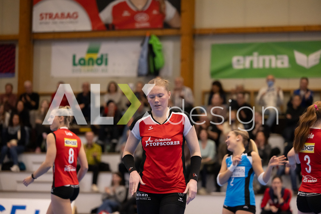 Volleyball I Frauen I Saison 2025-2026 I Volleyball NLA | Women I 1/2 Finals I  VC Kanti Schaffhausen - Sm'Aesch Pfeffingen I 18.03.2026 | 9 Jordan Lockwood (USA) (VC Kanti Schaffhausen) – Diagonal - Realisiert mit Pictrs.com