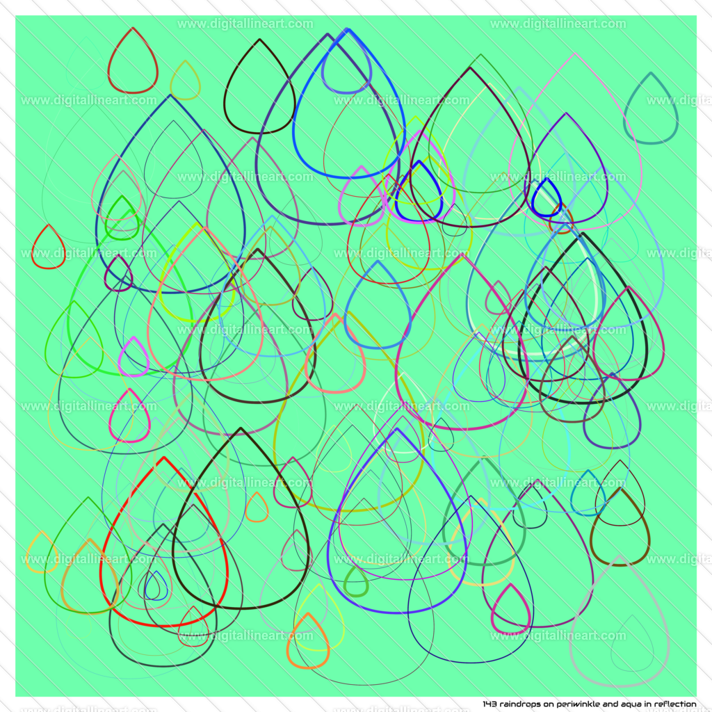 143-raindrops-periwinkle-and-aqua-in-reflection | digitallineart - Realisiert mit Pictrs.com
